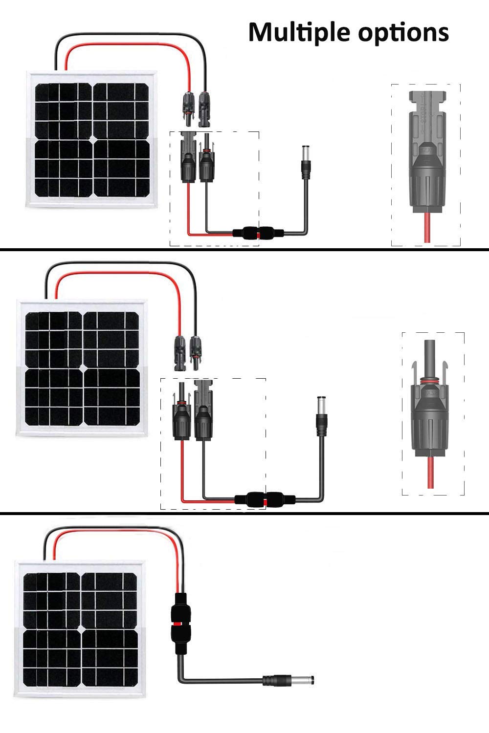 JoinWin MFG Version 8mm DC adapter Cable works with Anderson connector Perfectly Compatible With Explorer And GZ Portable Power Station